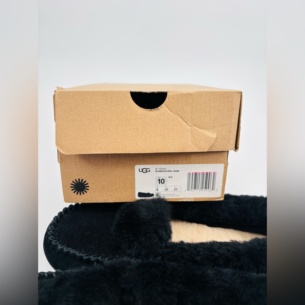 NEW UGG sz10 dakota spill seam sheepkin slippers - Picture 6 of 7